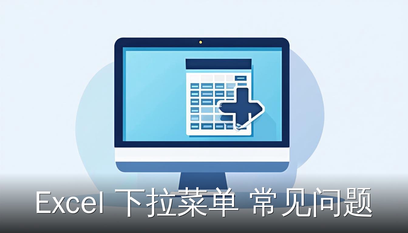 Excel下拉菜单常见问题的特征图像，展示表格和下拉箭头