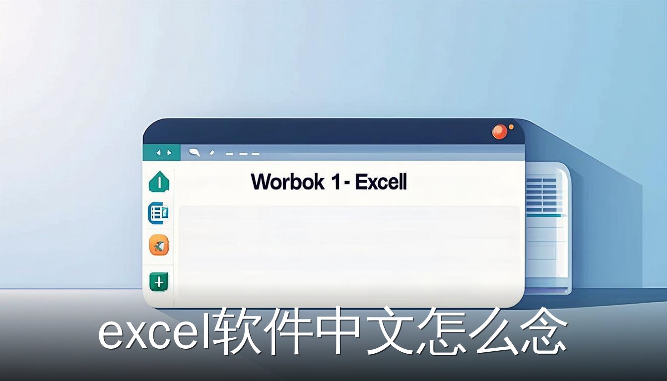 Excel软件界面特写，标题栏显示工作簿1和Excel名称