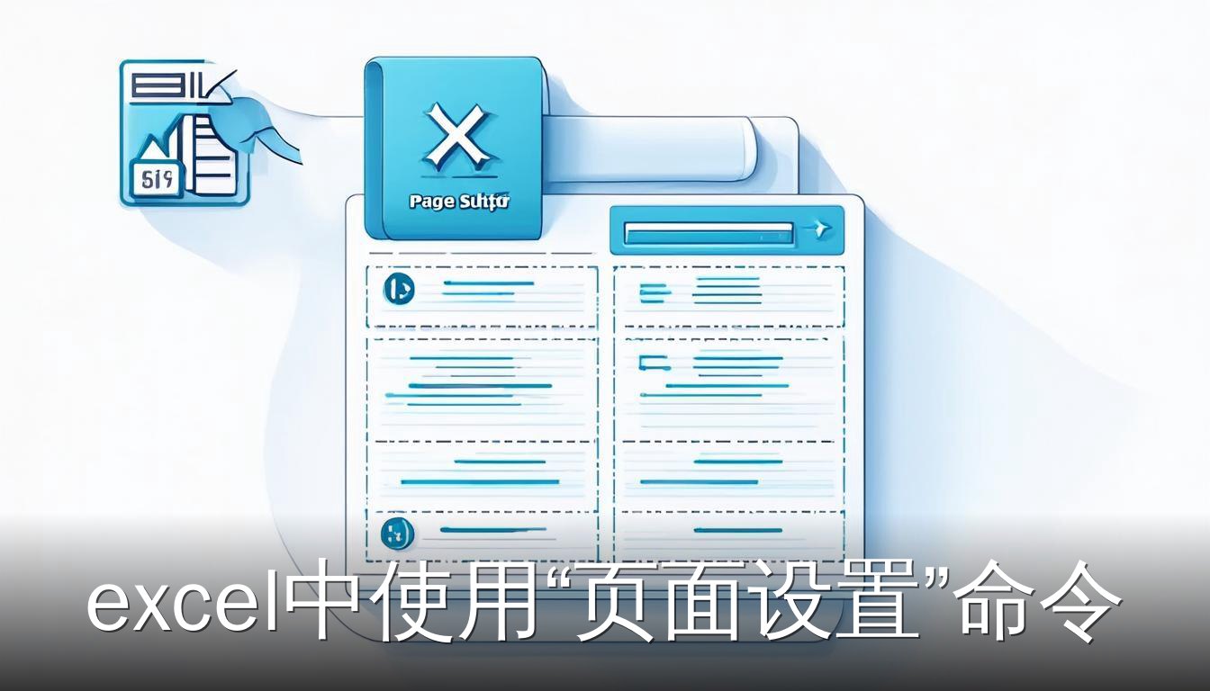 Excel页面设置中指定每页行数的扁平插画